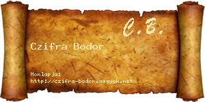 Czifra Bodor névjegykártya